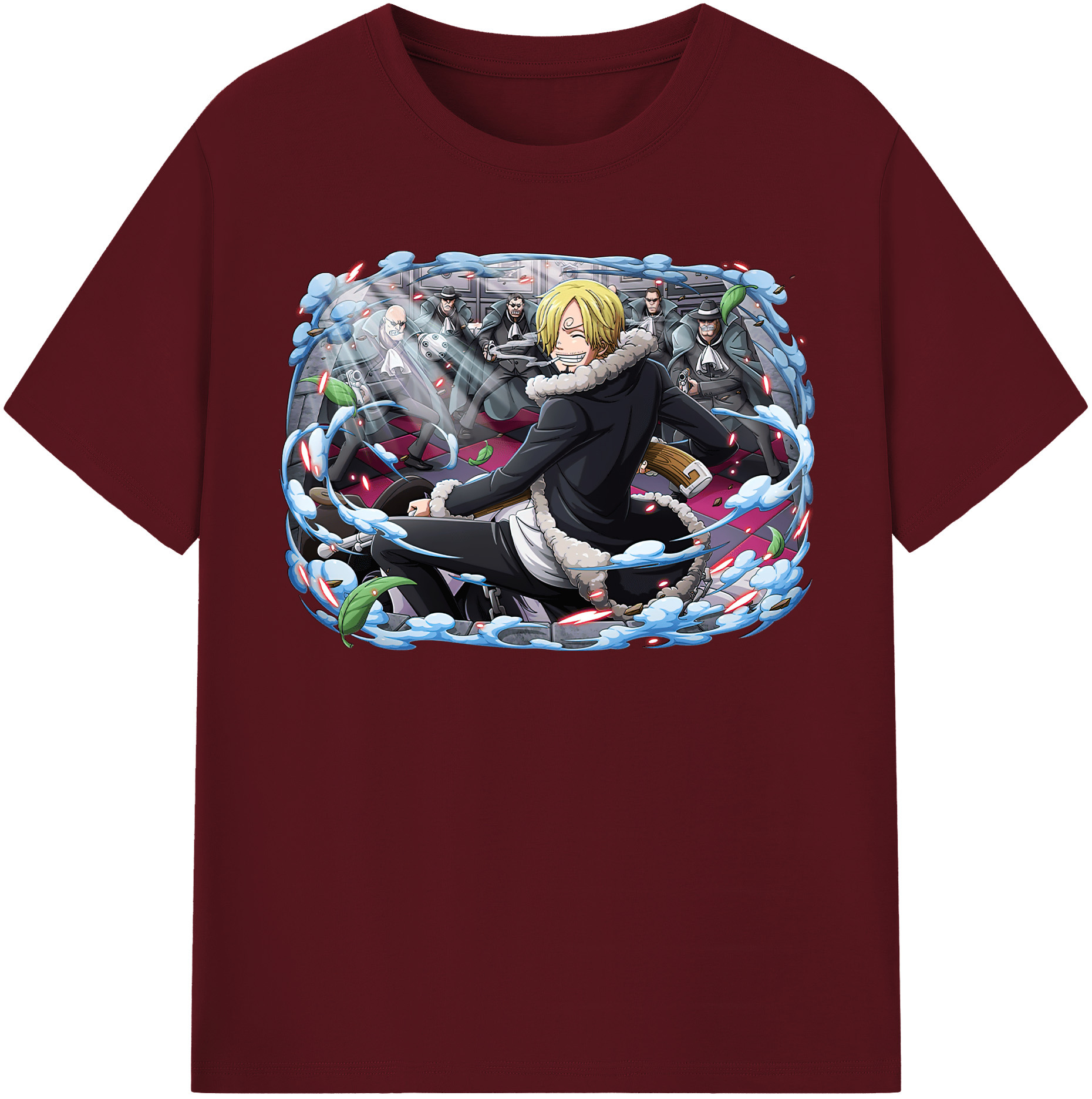 ワンピース サンジ ONE PIECE Sanji 綿100％半袖Tシャツ（フロントプリント）